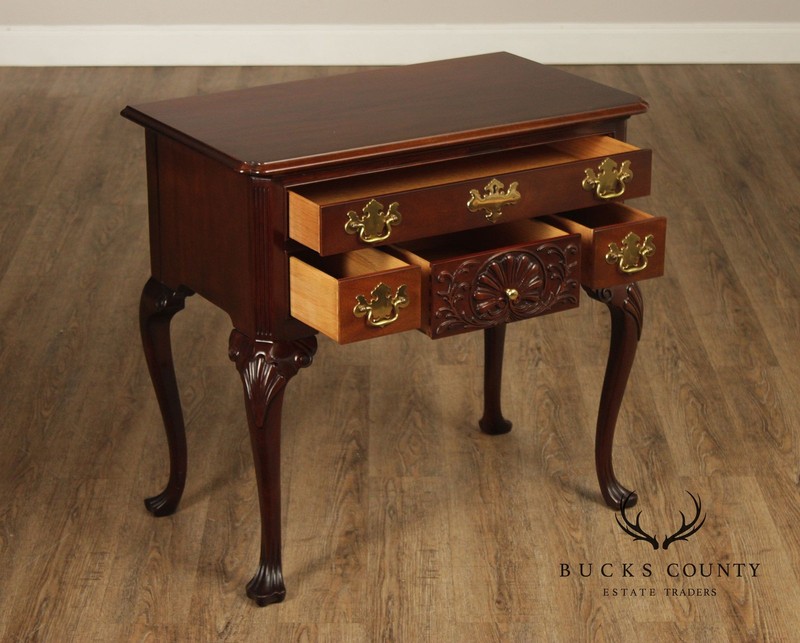 Councill Craftsmen Georgian Style Mahogany Shell Carved Lowboy gallery
