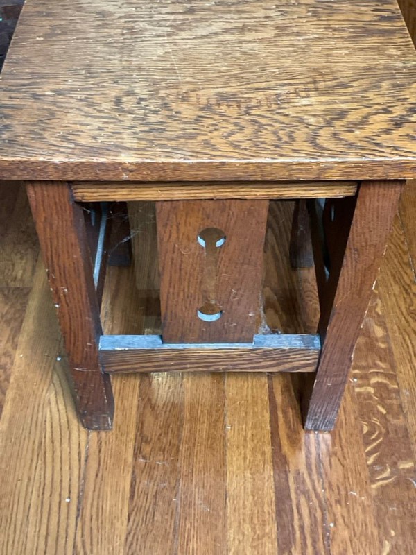 Antique Arts and Crafts Taboret Mission Side Table Stand