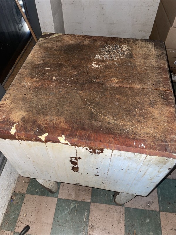 Vintage, Authentic Butcher Block Antique Butcher Block gallery