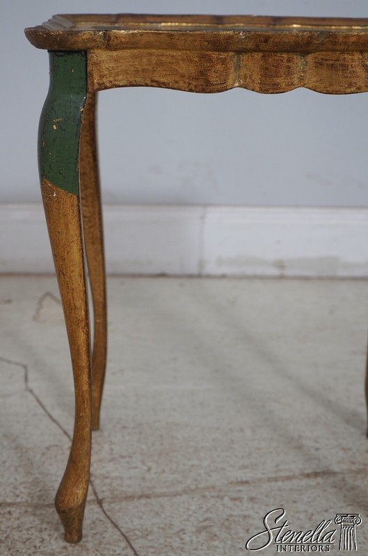 L65874EC: Italian Venetian Paint Decorated Stacking Nest Tables gallery