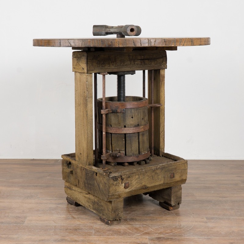 ​​​​​​​Standing Bar Wine Tasting Table from Old Wine Press, Hungary circa 1900