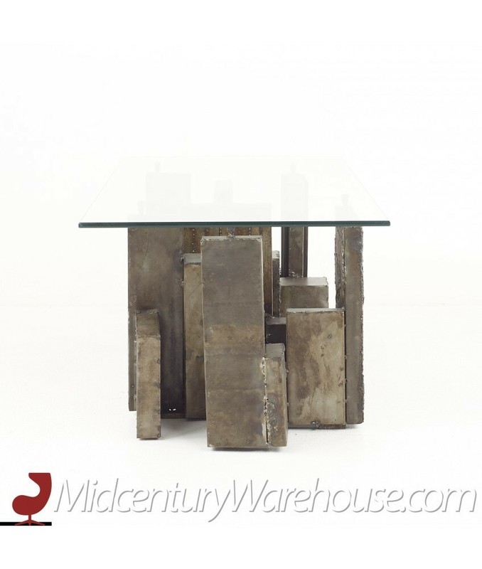 Paul Evans Style Mid Century Steel Coffee Table gallery