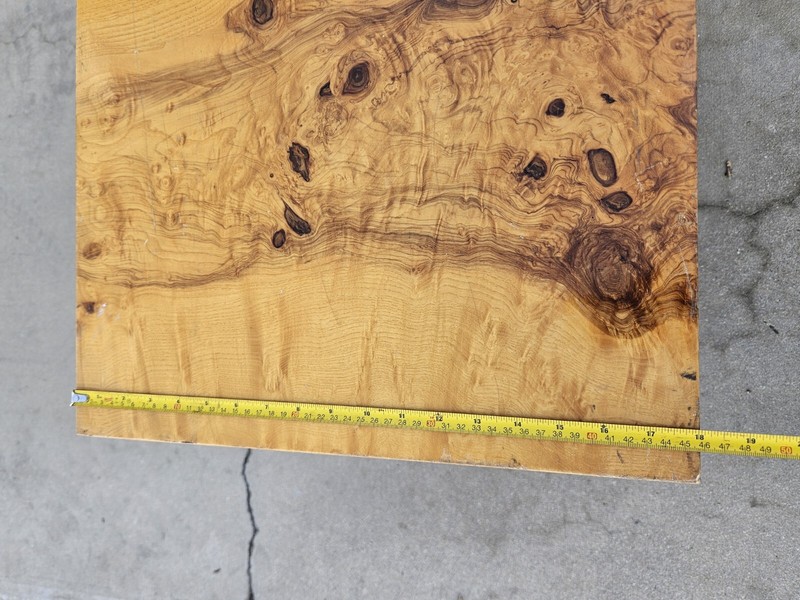 Milo Baughman Burl Wood Coffee Table Vintage gallery