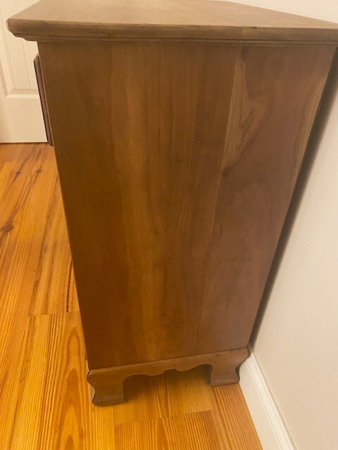 Vintage Stickley Side Table, Nightstand, Solid Cherry Top, Drawer, Center Shelf gallery