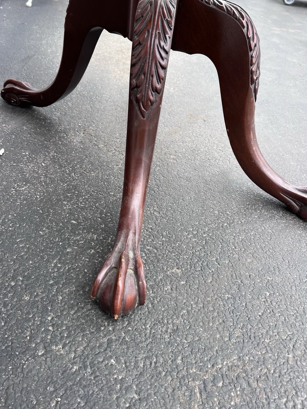 Ball & Claw Mahogany Expandable Flip Top Game Wall Console Table gallery