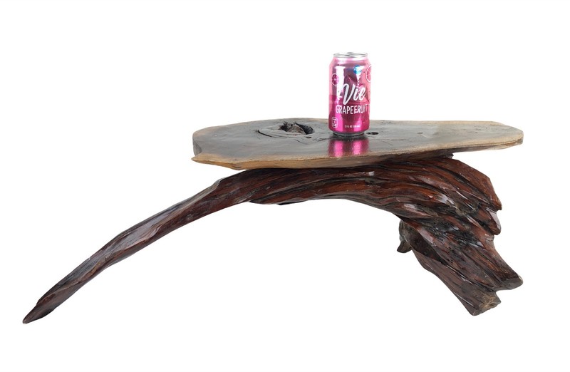 Mid 20th Century Live-Edge Coffee Table w/ Sculptural Root Base gallery