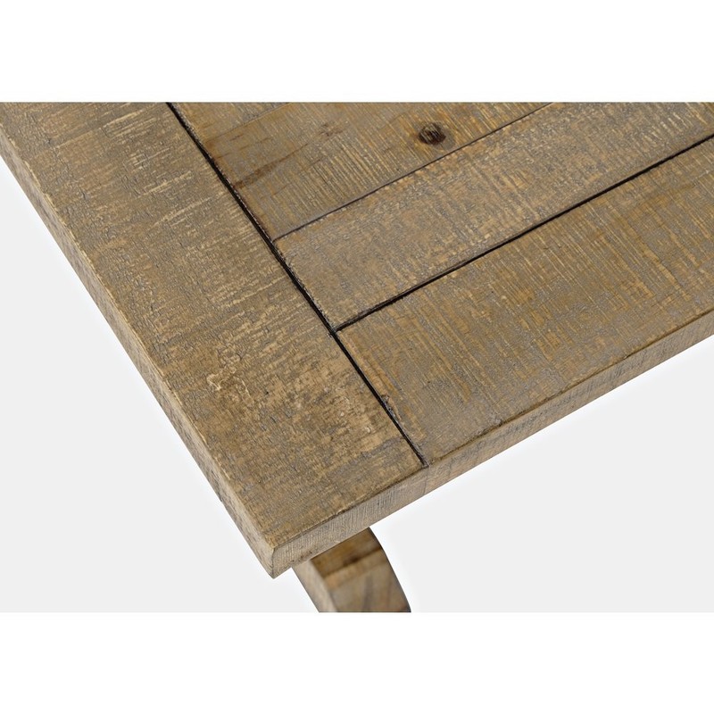 Carlyle Crossing Modern Rustic Distressed Solid Wood Coffee Table with Trestle gallery