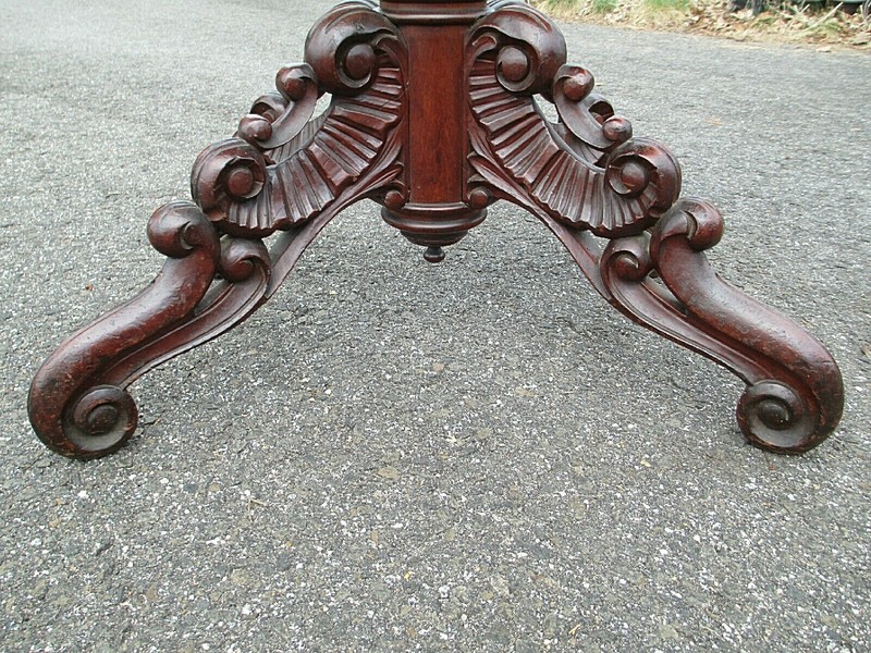 Carved ANTIQUE Game Table Secret hiding place VICTORIAN delivery available c1800 gallery
