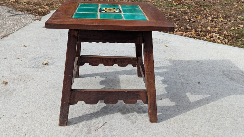 EARLY CALIFORNIA TILE TABLE TAYLOR? ERA RUSTIC SPANISH REVIVAL MISSION 20’s gallery