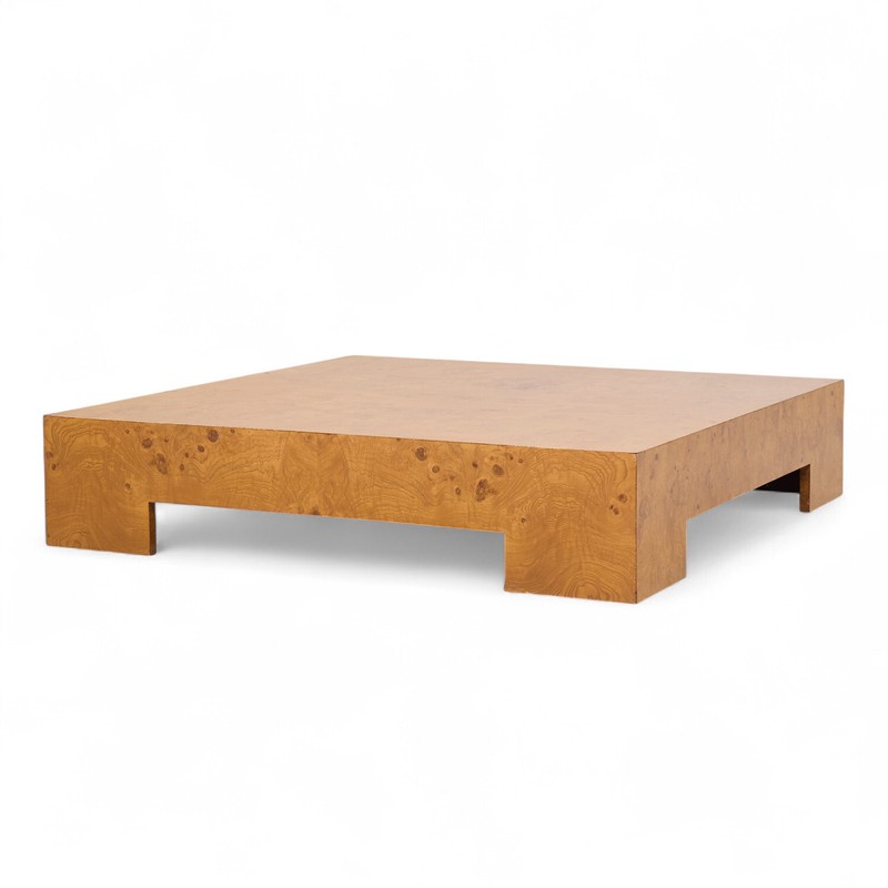 Milo Baughman for Thayer Coggin Mid Century Burlwood Coffee Table gallery