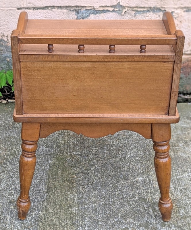 Pair Vintage Maple Wood Mersman Mid Century Modern Formica End Table Nightstand gallery