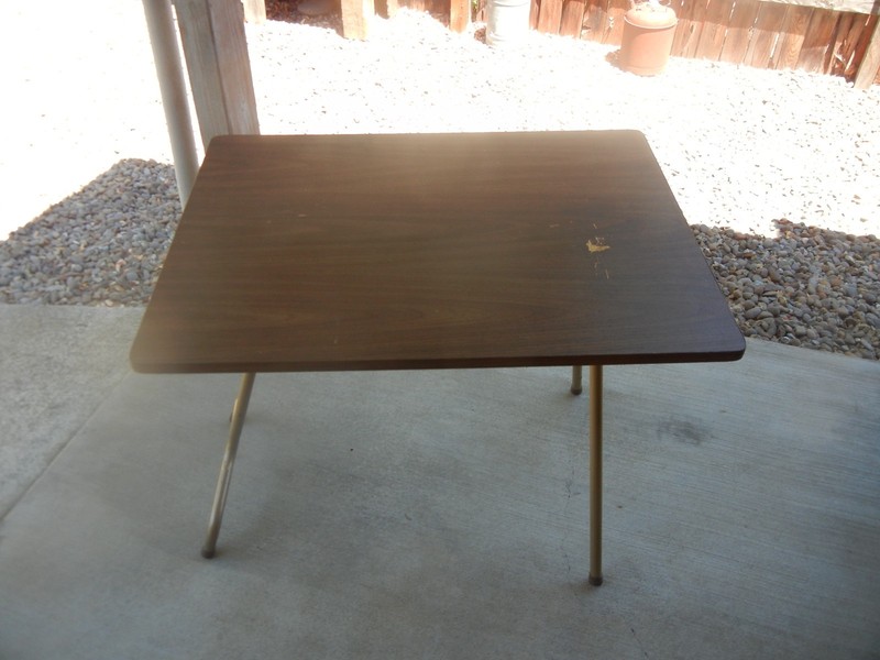 Vintage SIRCO MFG. Wood Sewing Table with Folding Legs 32"L × 24"W gallery
