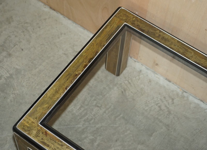 Mid-Century Modern Bernhard Rohne Mastercraft Acid Etched Drinks Coffee Table gallery