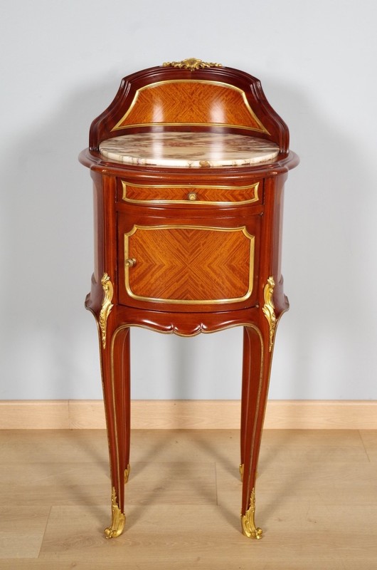 Louis XV Style Bedside Table Signed Rinck gallery