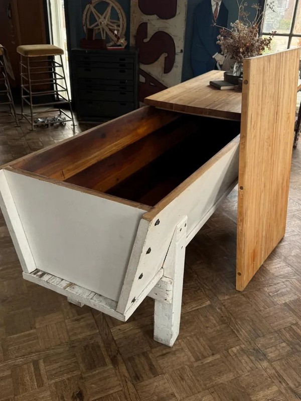 Large Antique Butcher Block Bakers Table gallery
