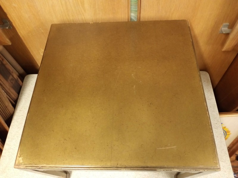 Vintage Gold Wood Signed Mid-Century End Cir 1960s John Colby & Sons Signed gallery