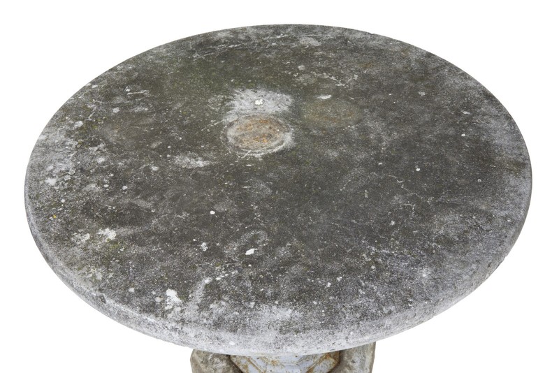 RARE 19TH CENTURY SWEDISH STONE AND IRON GARDEN TABLE gallery
