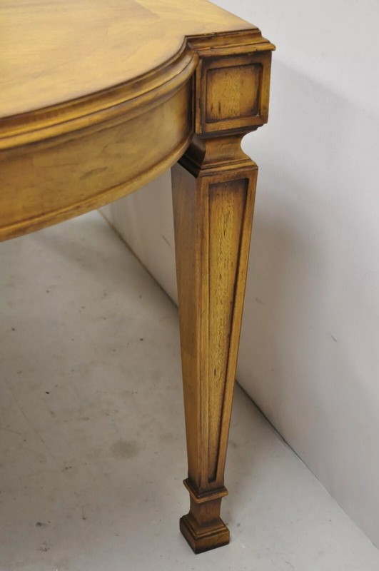 Vintage Karges Italian Provincial Parquetry Inlay Top Dining Table w/ 3 Leaves gallery