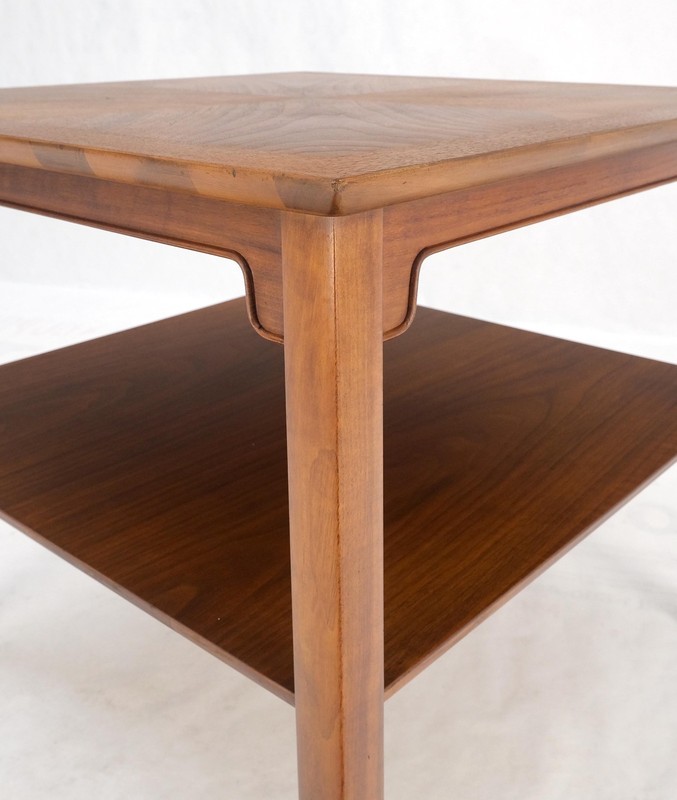 Henredon Heritage Square Walnut Two Tier Side End Coffee Table MINT! gallery
