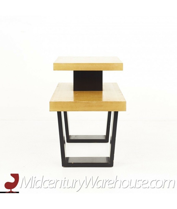 Paul Frankl Mid Century 2 Tier End Side Tables - A Pair gallery