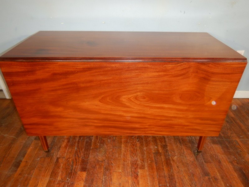 Antique Inlaid Hepplewhite Drop Leaf Table Double Gate Leg Mahogany gallery