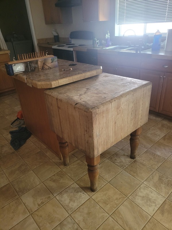 Vintage, Authentic, 1930’s Era Butcher Block Antique Butcher Block
