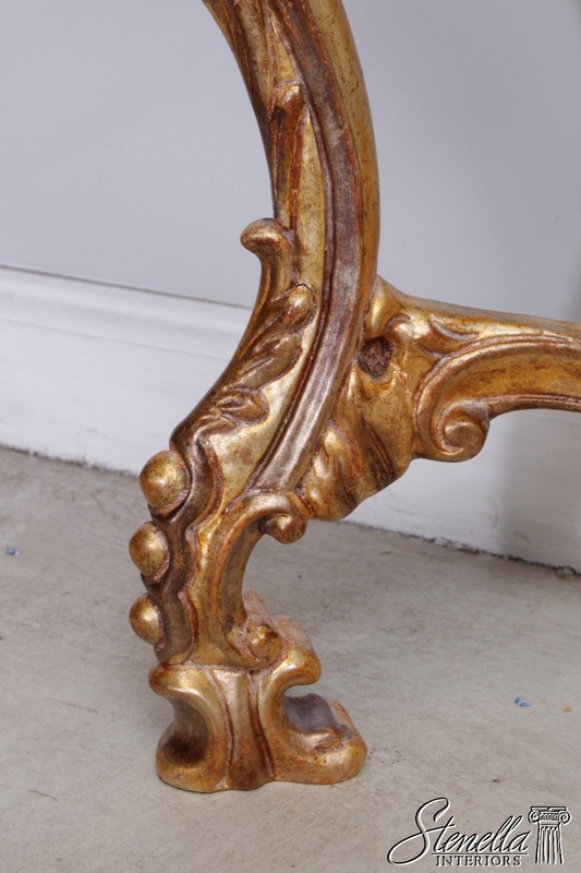 72688: Outstanding French Paint Decorated Marble Top Console Table gallery