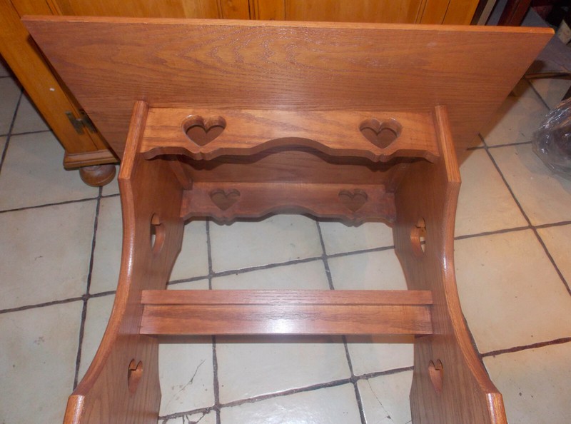 Solid Oak Mid Century Side Table / End Table (ET92) gallery