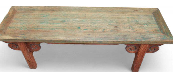 Vintage Green Top Bench or Coffee Table or Low Console Table gallery