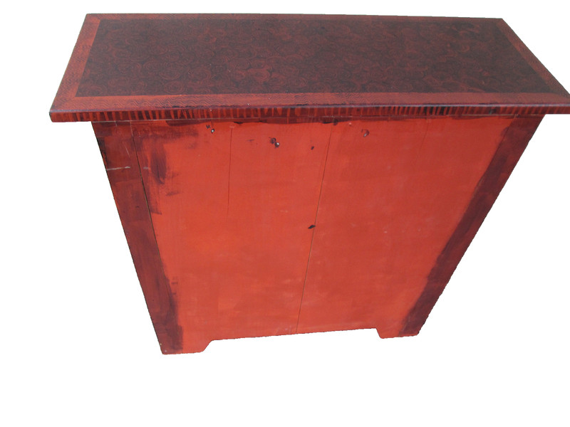56069 HAND PAINTED FRUIT BASKET CONSOLE TABLE 2 DOOR CABINET WITH DRAWER gallery