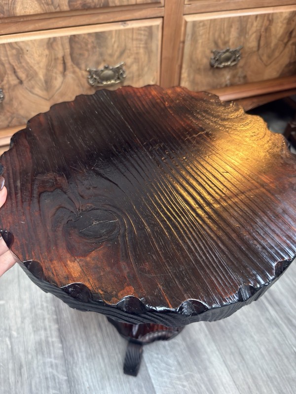 Spanish Colonial Carved Wooden Side Table, 1950s gallery