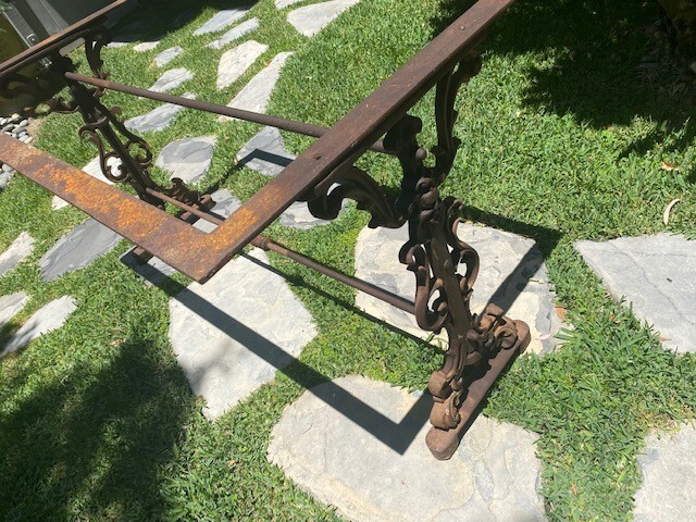 Rare Antique French Wrought Iron Table
