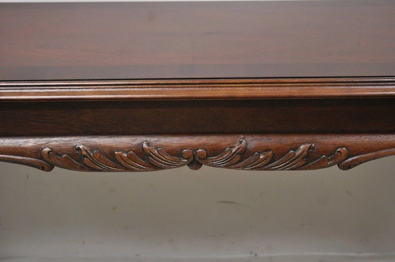 Lane Chinese Chippendale Georgian Mahogany Ball & Claw Console Sofa Hall Table gallery