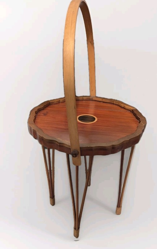 Mid Century Modern Hand Made Wood End Table