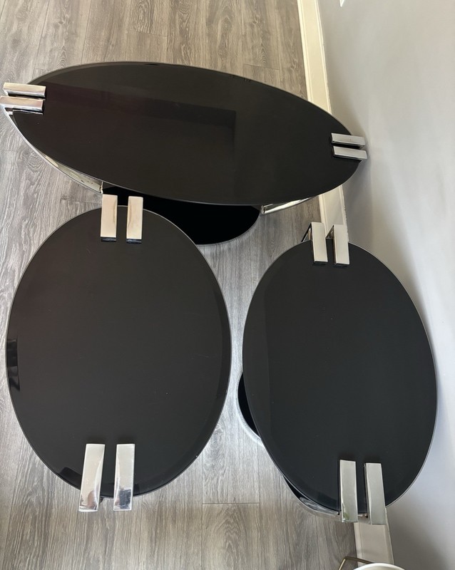 Art Deco Coffee Tables of Chrome in the Josef Hoffman Style from 1920’s gallery