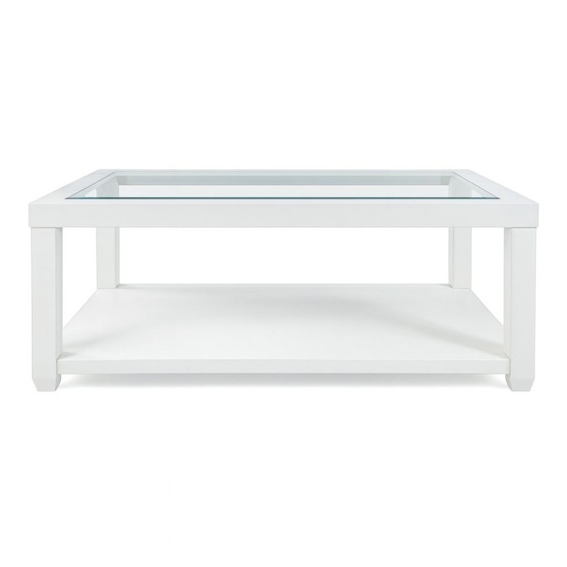 Urban Icon Contemporary Rectangular Glass Inlay Coffee Table