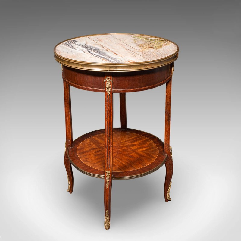 Antique Lounge Side Table, Italian, Marble, Wine, Occasional, Victorian, C.1900