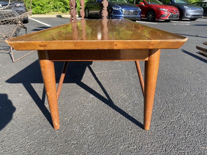 Mid Century Modern Natural Wood Designer Heritage Henredon Long Coffee Table gallery