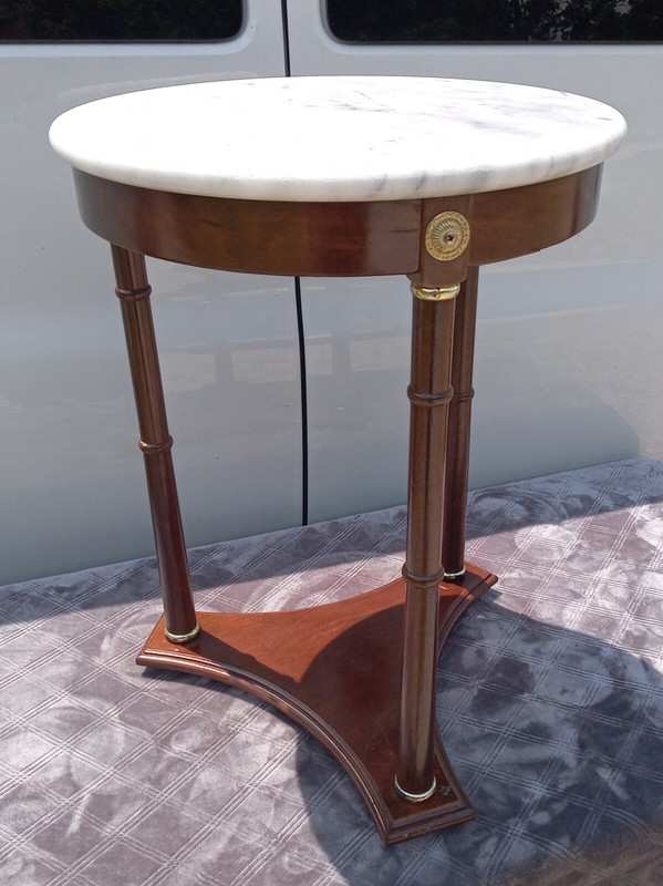 Mahogany Marble Top Plant Stand (PS241) gallery