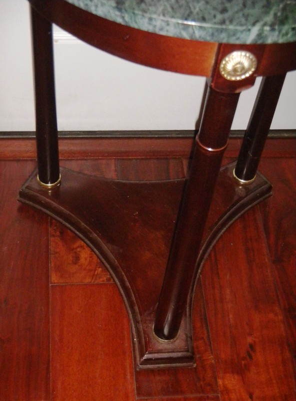 Vintage Bombay Company Regency-Style Accent Table with Green Marble Top gallery