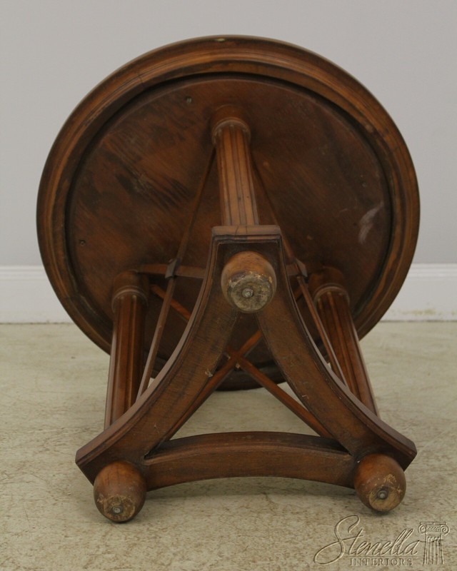 56062EC: Round Neoclassical Walnut Lamp Table gallery
