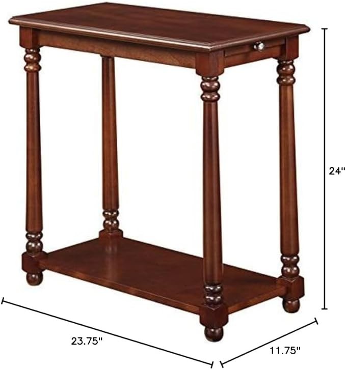 Small Narrow Chair Side End Table Accent For Living Room Office Furniture Thin gallery