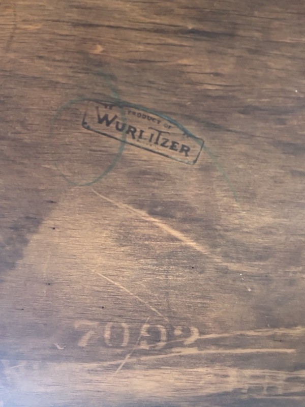 Wurlitzer Console/Side/Entry Table c.1900 in Mahogany gallery