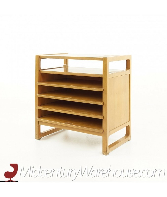 Edward Wormley for Drexel Precedent Mid Century Elm Magazine Library Table gallery