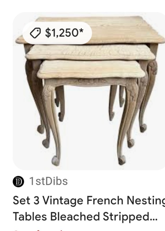 ANTIQUE - MID CENTURY NESTING TABLE SET OF 3 gallery