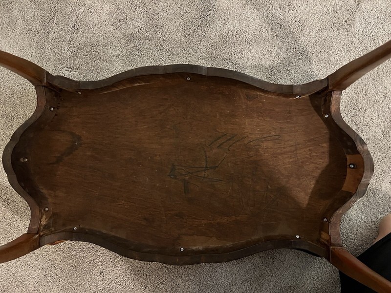 Vintage Louis XV Style Coffee Table Wood with Inlay gallery