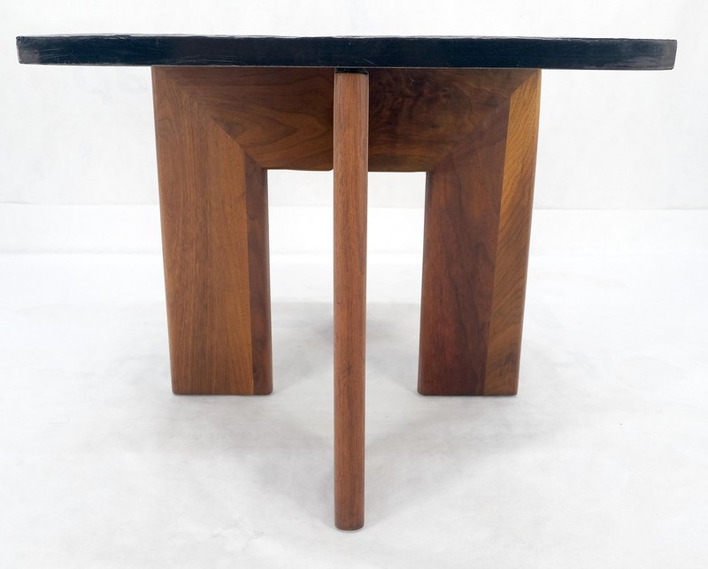 Adrian Pearsall Solid Walnut Slate Like Top Composite Top End Side Table Mint gallery