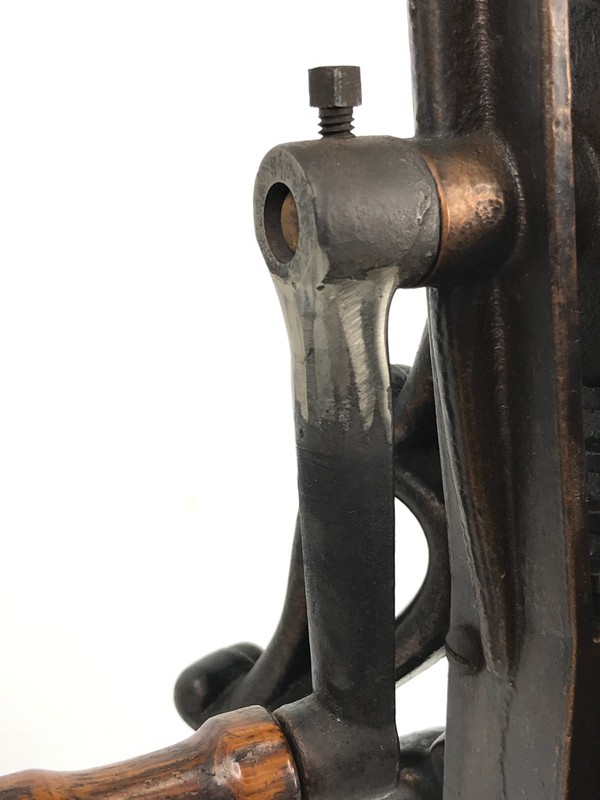 Antique Hand Crank Adjustable Height Industrial Table MEYROWITZ NY gallery