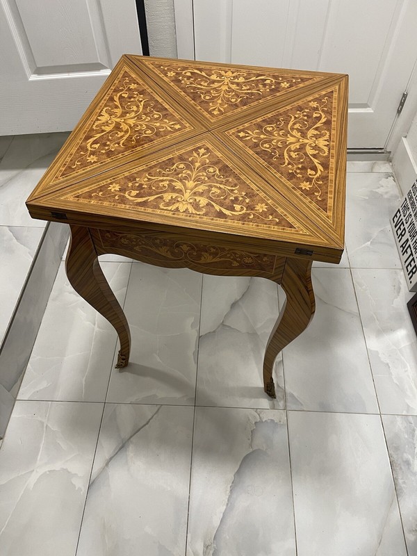 Vintage Colombo Mobili Playing Table Foldable Rose Wood Great Condition 🔥 gallery