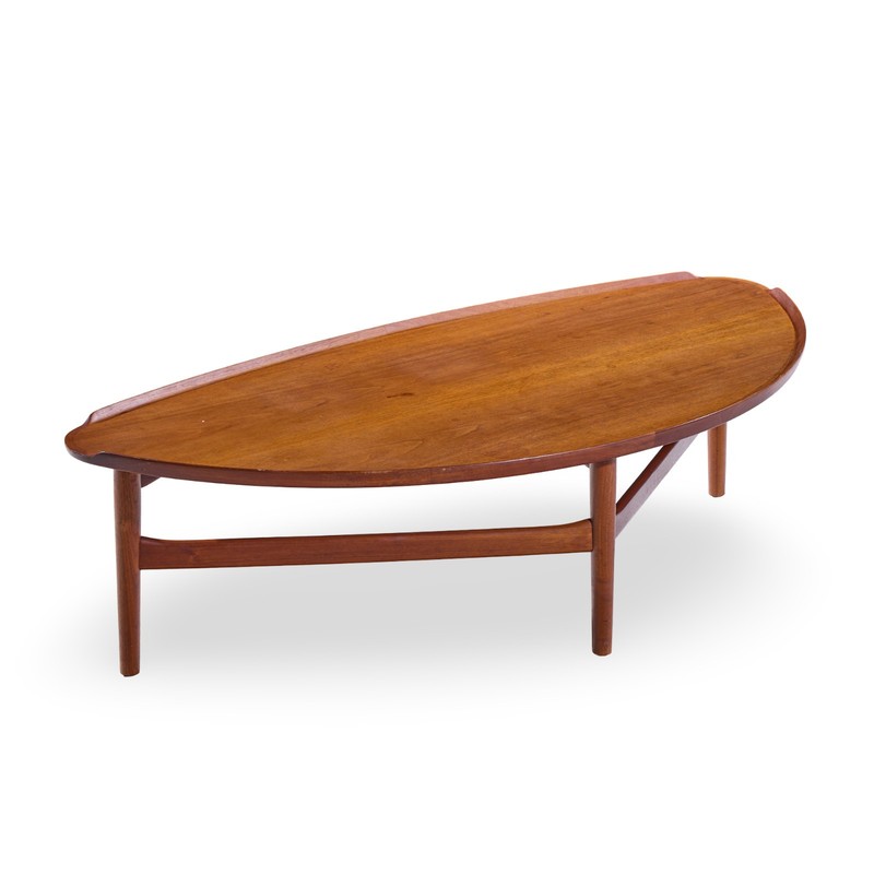 Finn Juhl for Baker Model 521 Mid Century Danish Teak Coffee Table gallery